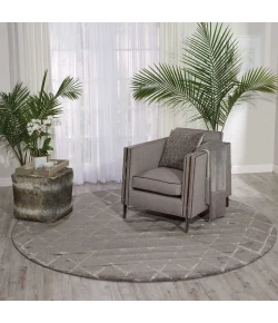 Nourison Home Twilight TWI15 Grey 8 ft. Round Area Rug