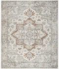 Nourison Astra Machine Washable Grey Multicolor ASW12 10ft. x 14ft. Rect. Rug
