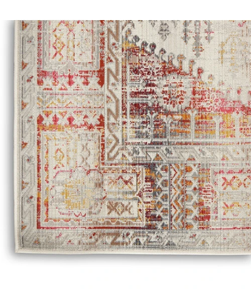 Nourison Vintage Kashan Area Rug VKA08-Ivory Red