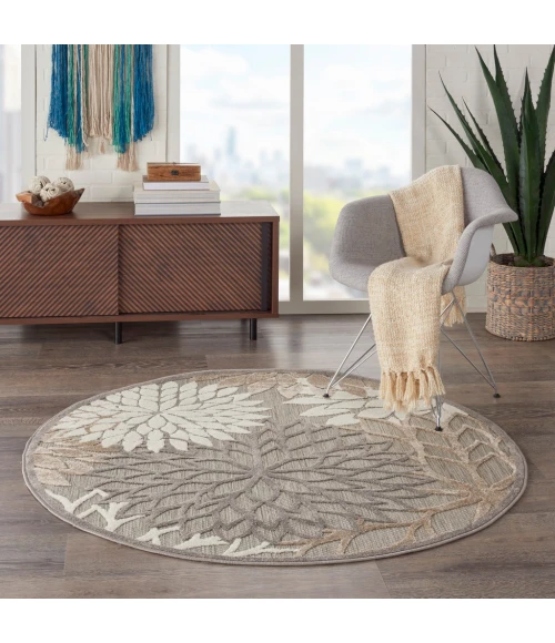 Nourison Aloha Round Area Rug ALH05-Natural