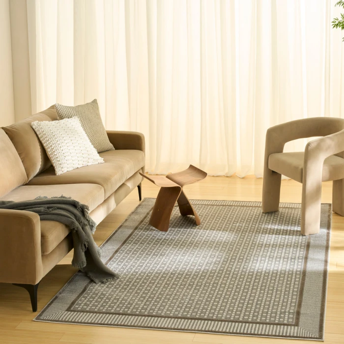 Nourison Home Nordic Ivory Grey NRC03 4 ft. X 6 ft. Rectangle Rug