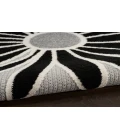 Nourison Aloha Black White ALH33 5 ft. 3 in. Round Rug
