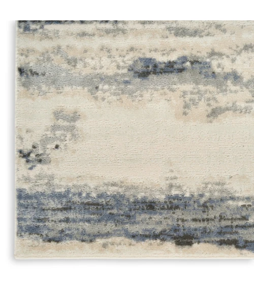 Nourison Serenity Home Blue Multicolor SRH12 7 ft. 10 in. X 9 ft. 10 in. Rect. Rug