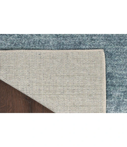 Nourison Astra Machine Washable Blue Green Multi ASW09 6 ft. 7 in. X 9 ft. Rectangle Rug