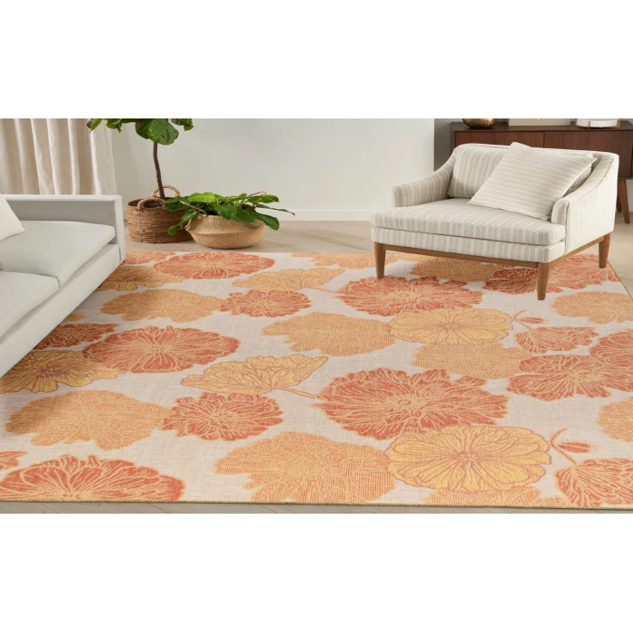 Nourison Garden Oasis Coral GOA04 8 ft. X 10 ft. Rectangle Rug