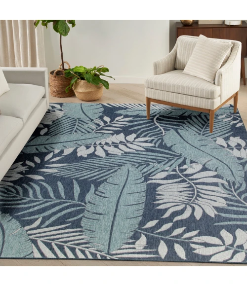 Nourison Home Garden Oasis Navy GOA02 10 ft. X 14 ft. Rectangle Rug
