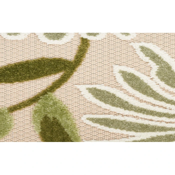 Nourison Aloha Ivory Green ALH33 2 ft. 3 in. X 8 ft. Rectangle Rug
