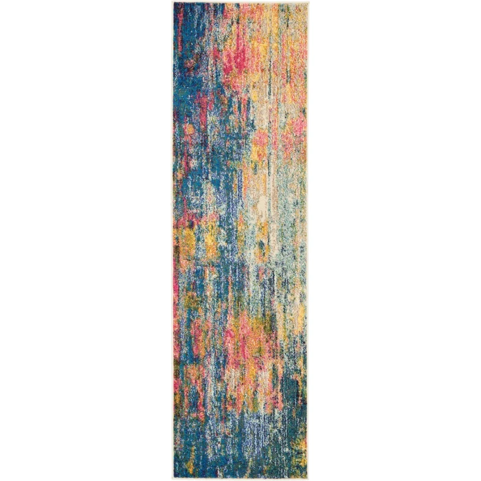 Nourison Celestial Area Rug CES09-Blue/Yellow
