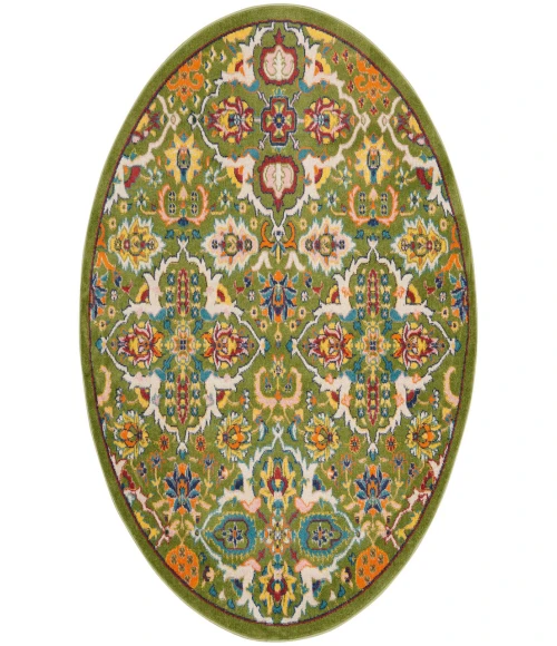 Nourison Allur Sage Ivory ALR03 4 ft. Round Rug