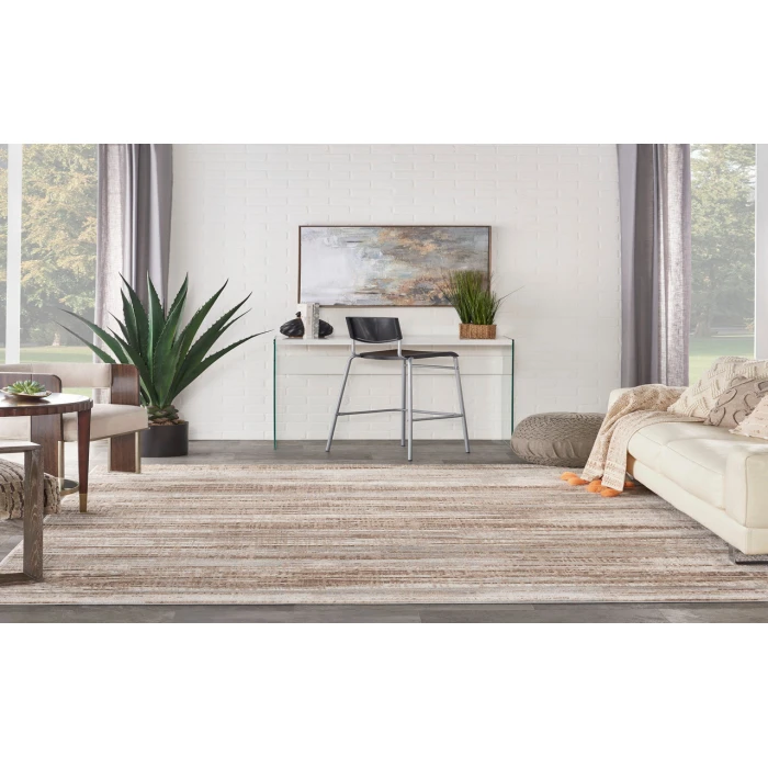 Nourison Elation Ivory Grey ETN01 8 ft. X 11 ft. Rectangle Rug