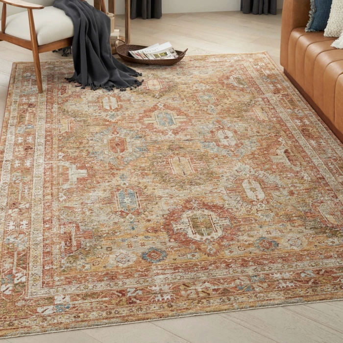 Nourison Sahar Rust SHR01 8 ft. X 10 ft. Rect. Rug