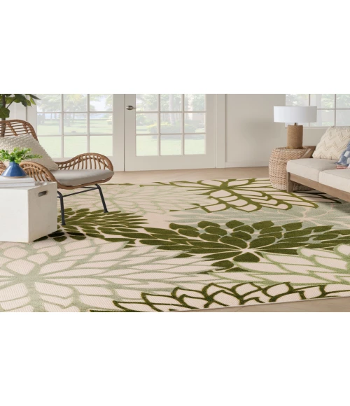 Nourison Aloha Ivory Green ALH05 9 ft. X 12 ft. Rectangle Rug