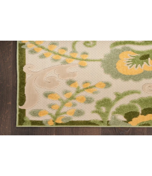 Nourison Aloha Ivory Green ALH17 2 ft. X 6 ft. Rectangle Rug