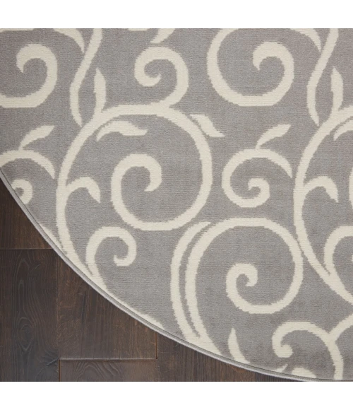 Nourison Grafix Round Area Rug GRF19-Grey