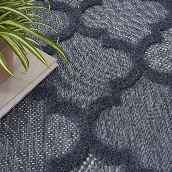 Nourison Easy Care Area Rug NES01 Navy Blue