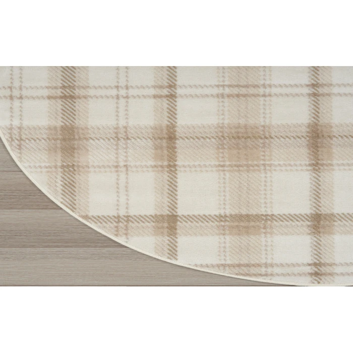 Nourison Grafix Ivory Beige GRF03 5 ft. 3 in. Round Rug