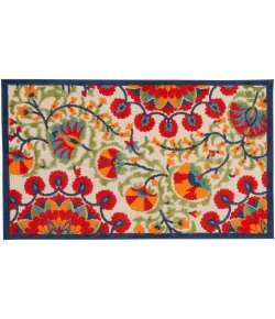 Nourison Home Aloha ALH20 Red Multicolor 3 ft. X 5 ft. Area Rug