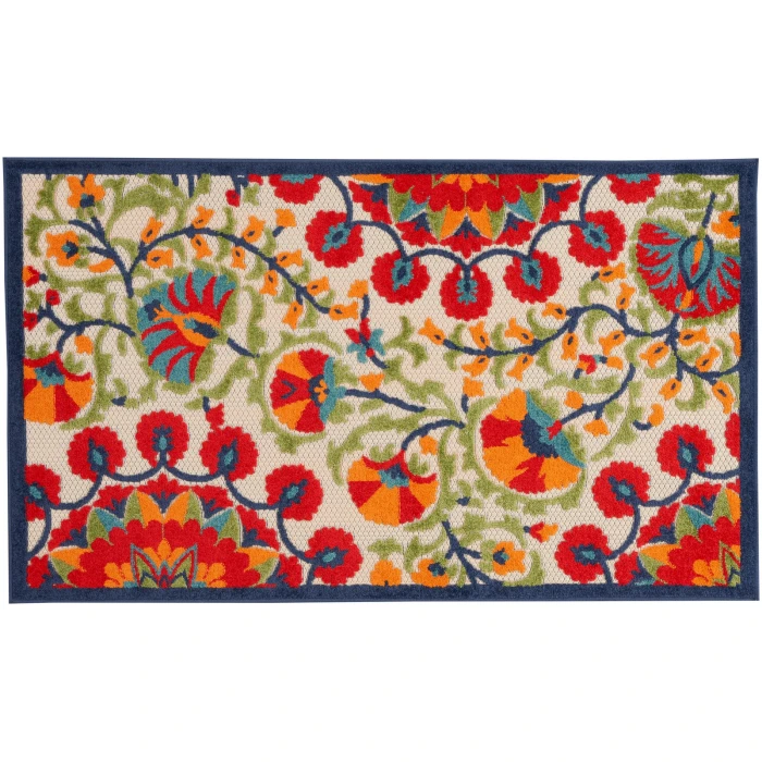Nourison Aloha Area Rug ALH20 Red/Multi 3' x 5'