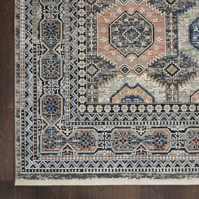 Nourison Starry Nights Area Rug STN09 Grey/Navy 5'3" x 7'3"
