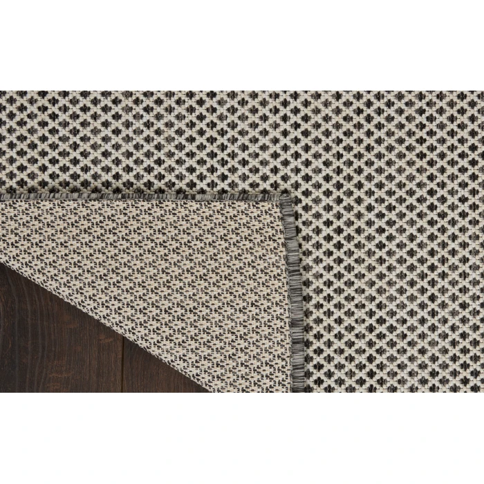 Nourison Courtyard Ivory/Charcoal COU01 4 ft. Square Rug