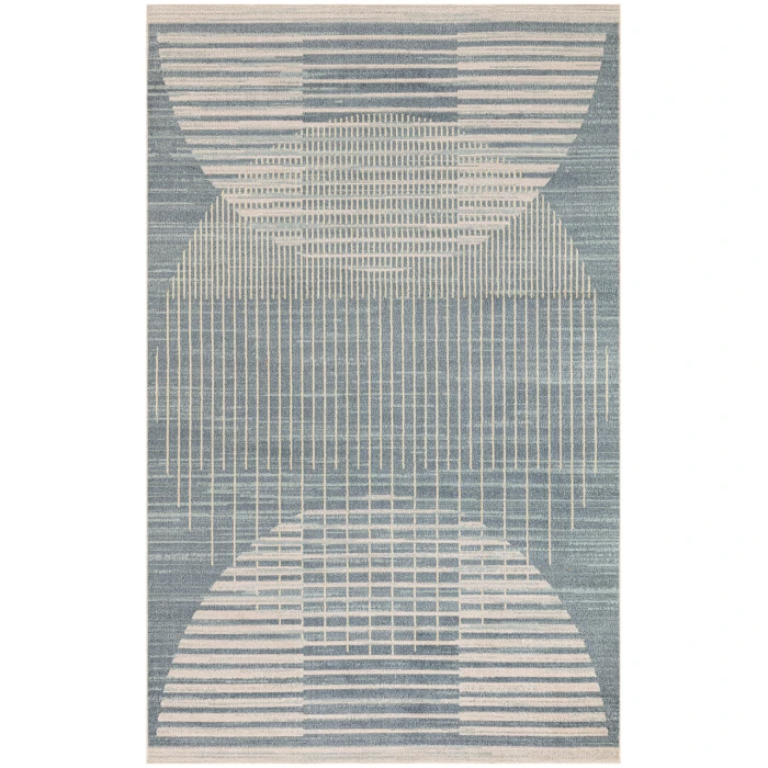 Nourison Astra Machine Washable Blue ASW03 4 ft. X 6 ft. Rectangle Rug