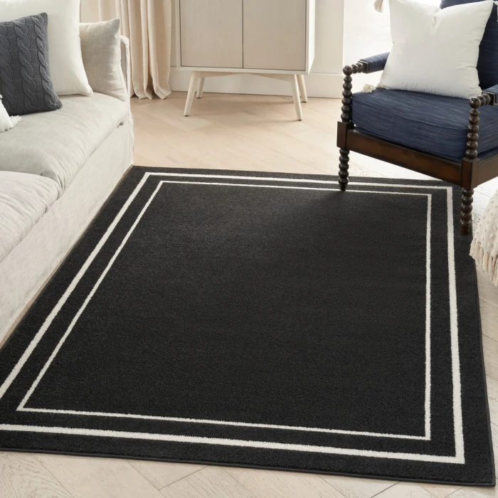 Nourison Nourison Essentials Area Rug NRE02 Black Ivory