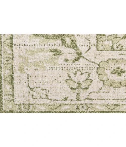 Nourison Astra Machine Washable Ivory Green ASW12 2 ft. 2 in. X 8 ft. Rectangle Rug