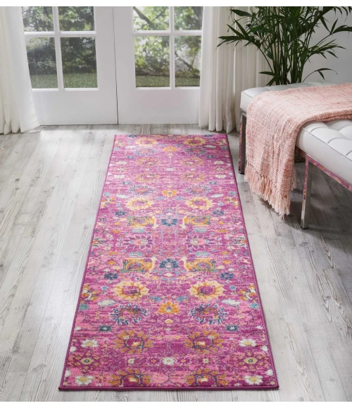 Nourison Passion Runner Area Rug PSN01-Fuchsia