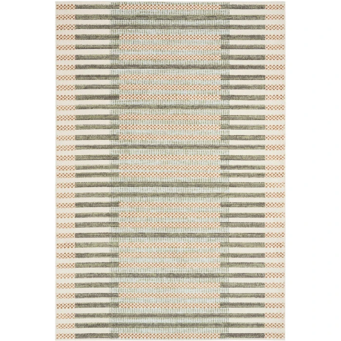 Nourison Nordic Ivory Multicolor NRC15 3ft. x 5ft. Rect. Rug