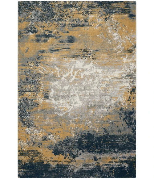 Nourison Twilight Area Rug TWI22 Navy Gold 5'6" x 8'