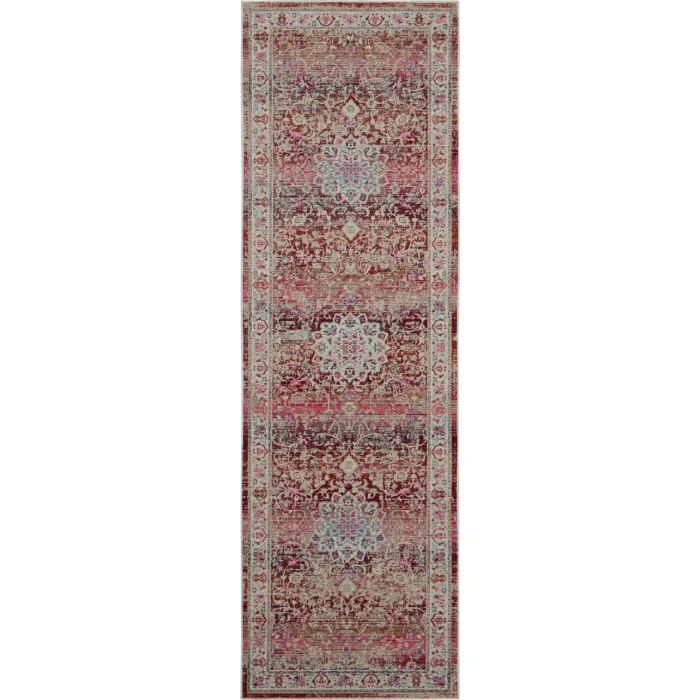 Nourison Vintage Kashan Runner Area Rug VKA01-Red