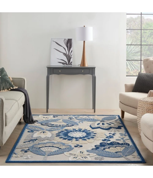 Nourison Aloha Indoor/Outdoor Area Rug ALH25-Blue/Grey