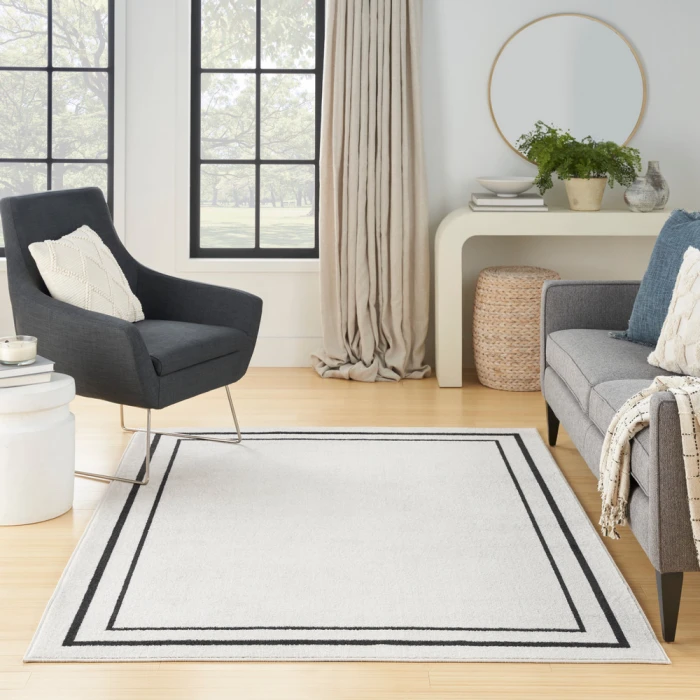 Nourison Nourison Essentials Area Rug NRE02 Ivory/Black