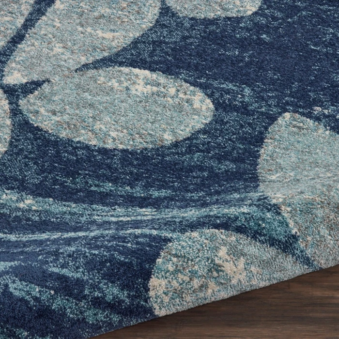 Nourison Tranquil Runner Area Rug TRA01-Navy/Light Blue