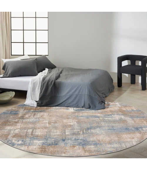 Calvin Klein Rush Area Rug CK951 Blue/Beige