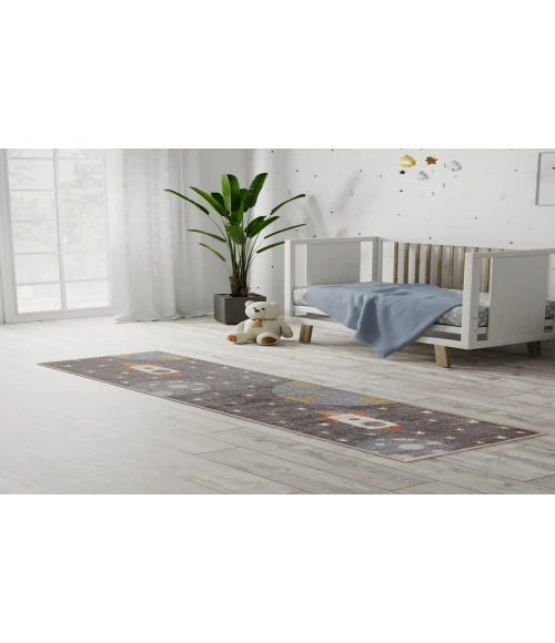 Nourison Astra Machine Washable Sky Blue ASW06 2 ft. X 6 ft. Rectangle Rug