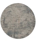 Nourison Rustic Textures Area Rug RUS15 Light Grey/Blue 5'3" Round