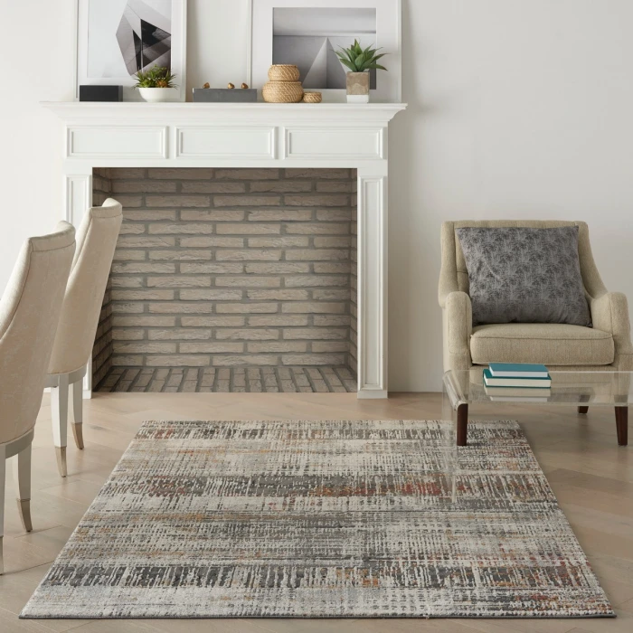 Nourison Tangra Multicolor TNR04 5 ft. X 7 ft. Rect. Rug