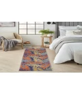 Nourison Aloha Navy Multicolor ALH18 2 ft. X 6 ft. Rectangle Rug