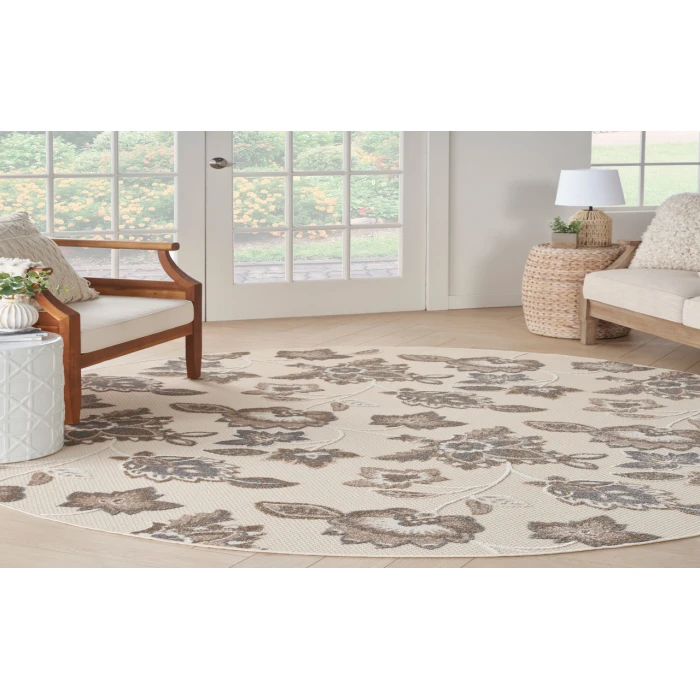 Nourison Aloha Beige ALH31 7’10” Round Rug