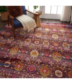 Nourison Home Vintage Kashan VKA03 Red/Multicolor 7 ft. 10 in. X 9 ft. 10 in. Area Rug