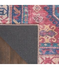 Nicole Curtis Machine Washable Series 1 Area Rug SR105 Red/Navy 4' x 6'