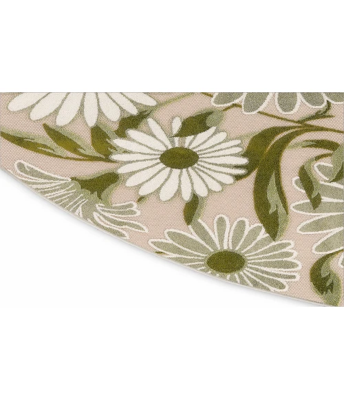 Nourison Aloha Ivory Green ALH33 7 ft. 10 in. Round Rug