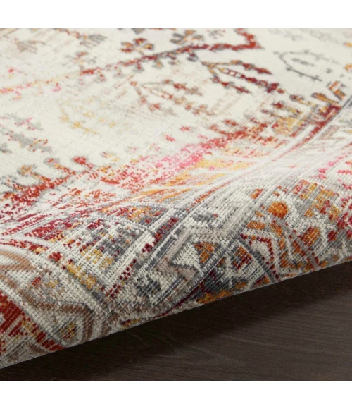 Nourison Vintage Kashan Area Rug VKA08 Ivory Red 8'10" x 11'10"