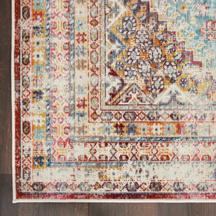 Nourison Vintage Kashan Area Rug VKA09 Multicolor 6' Round