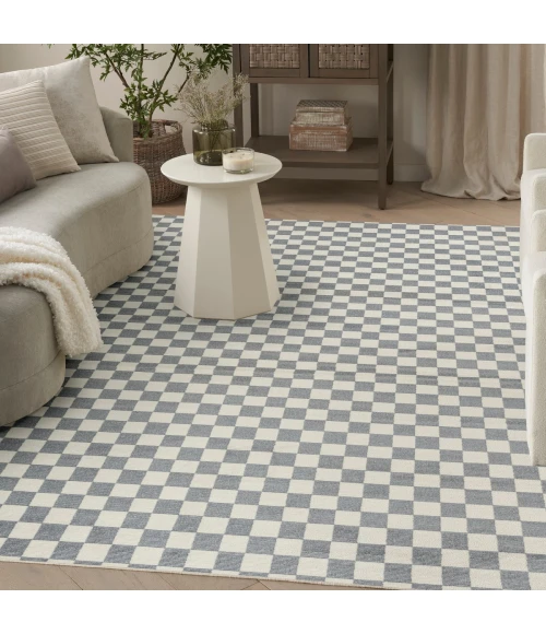 Nourison Serenity Home Ivory Blue SRH10 7 ft. 10 in. X 9 ft. 10 in. Rect. Rug