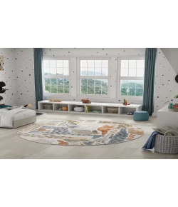 Nourison Home Astra Machine Washable ASW01 Ivory 7 ft. 10 in. Round Area Rug