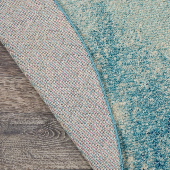 Nourison Passion Round Area Rug PSN10-Navy/Light Blue