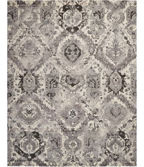 Nourison Twilight Area Rug TWI03 Ivory/Grey 5'6" x 8'