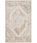 Nourison Astra Machine Washable Ivory Blue ASW13 4 ft. X 6 ft. Rectangle Rug